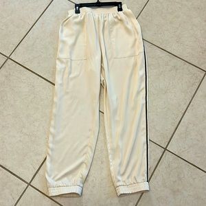 ** Express** Ivory- silk dressy jogger pant.
